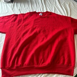 Jerzees Men’s 3x Blank red fleece crew next VTG made in the Usa